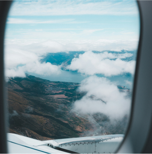 View from an airplane window